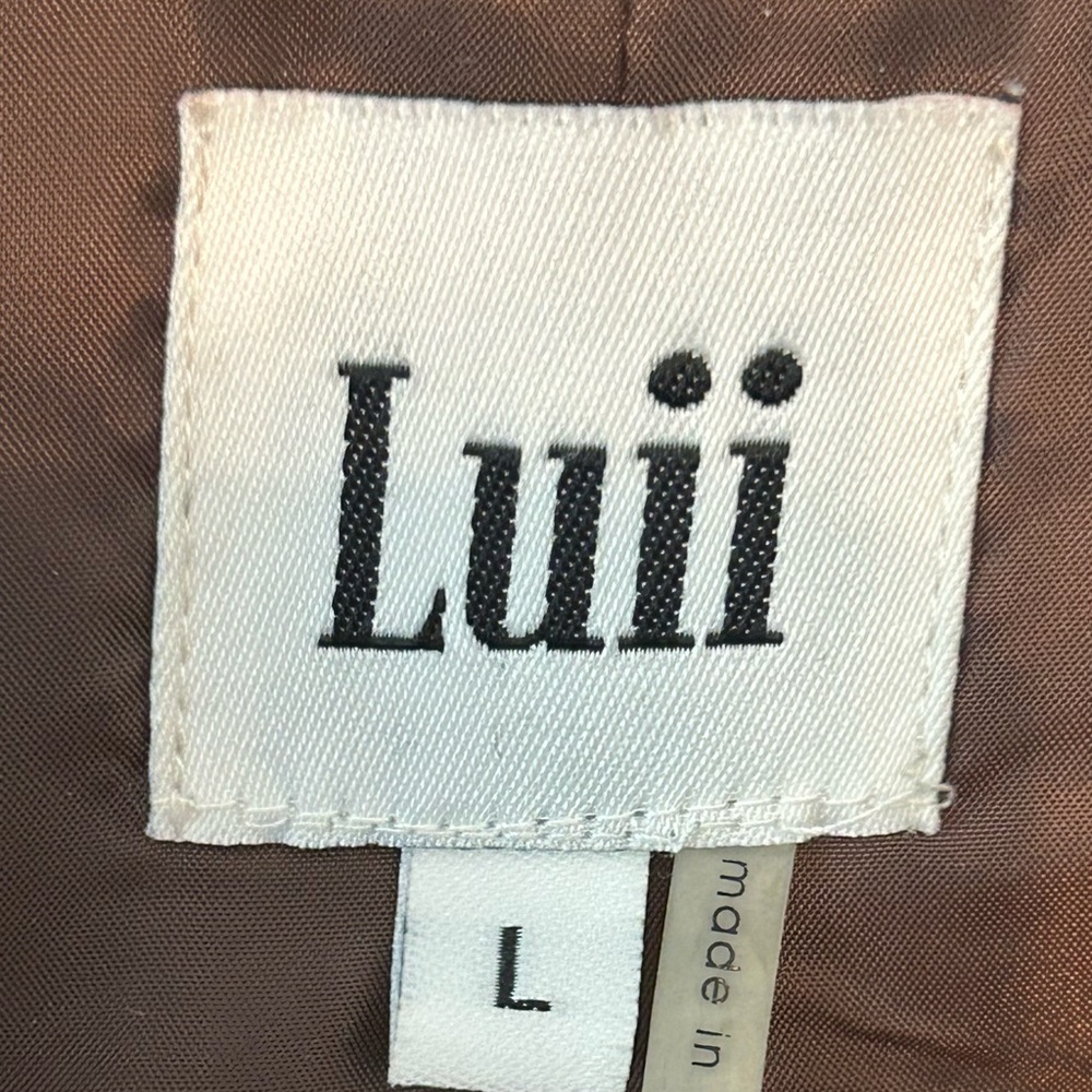 LUII Anthropologie Womens Large Animal Giraffe Mod S/S‎ Swing COAT Jacket EUC - Picture 4 of 11